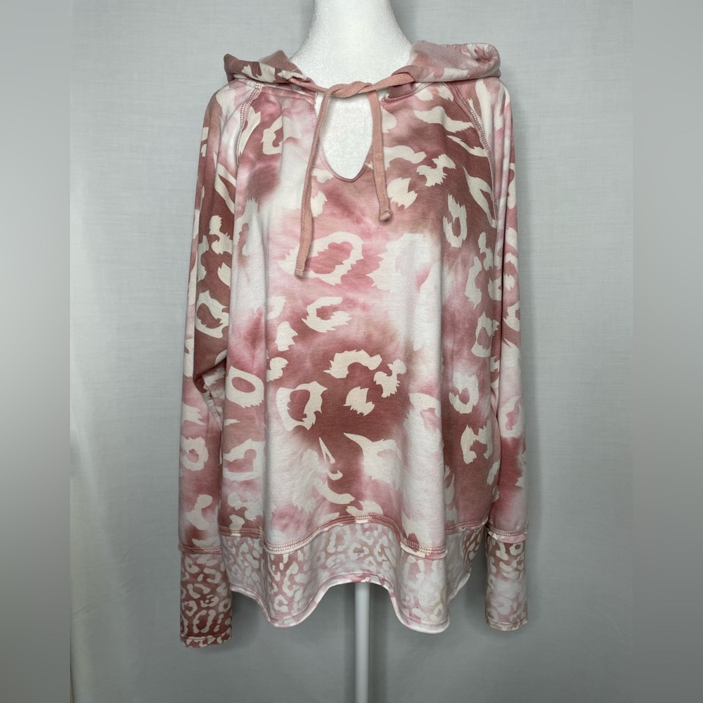 Jupee Soft Light Weight Pink Tie-Dye Women's Hoodie Size XL